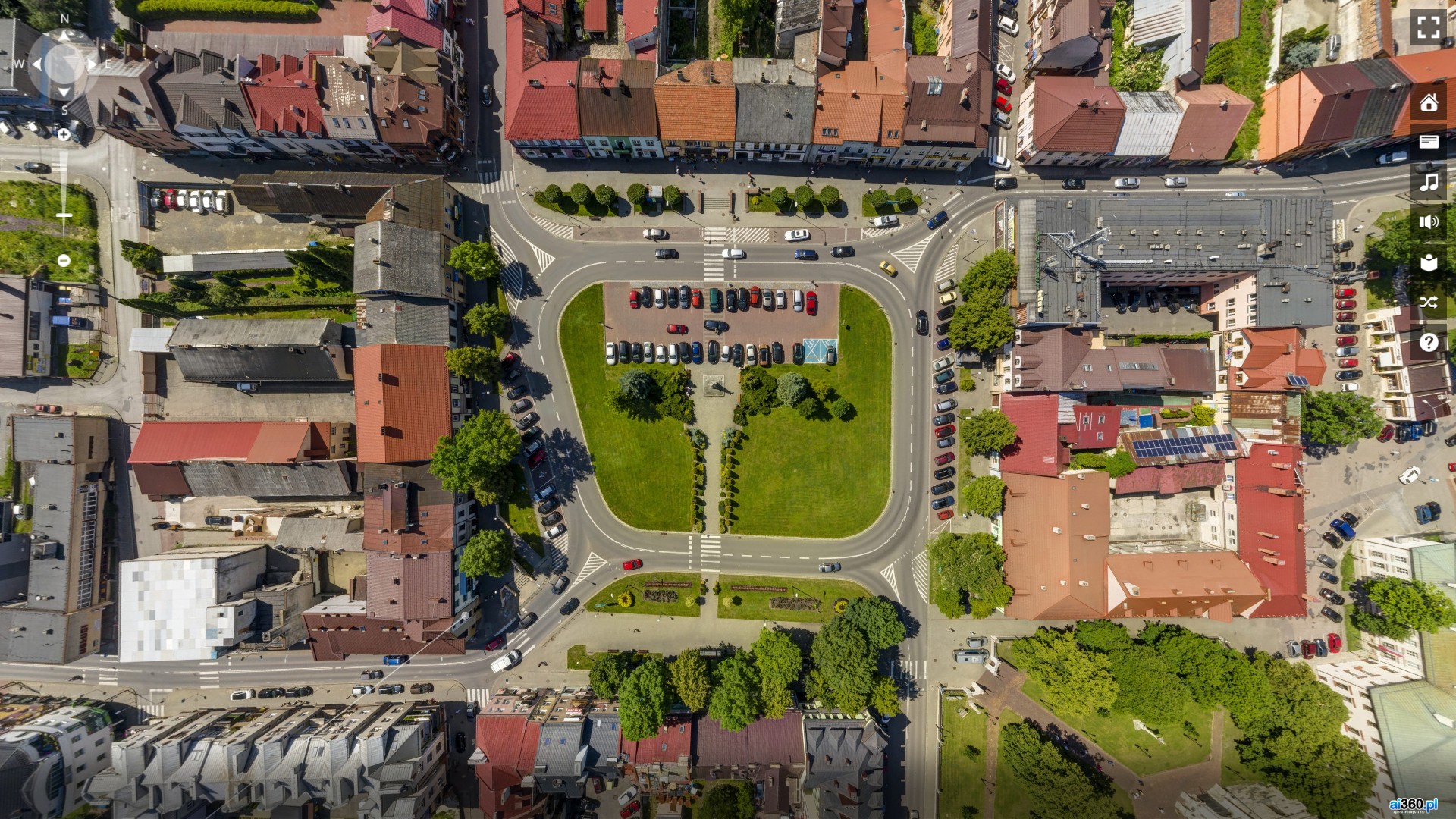 Miechów z lotu ptaka wirtualny spacer