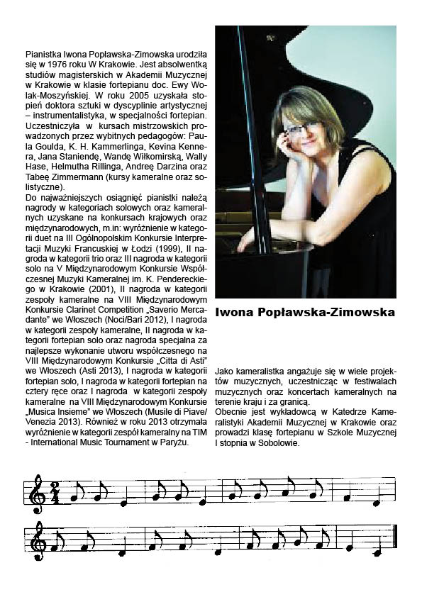  Iwona Popławska-Zimowska - fortepian