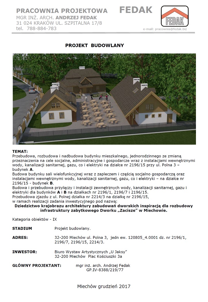  2. Koncepcje rozwoju Dworku